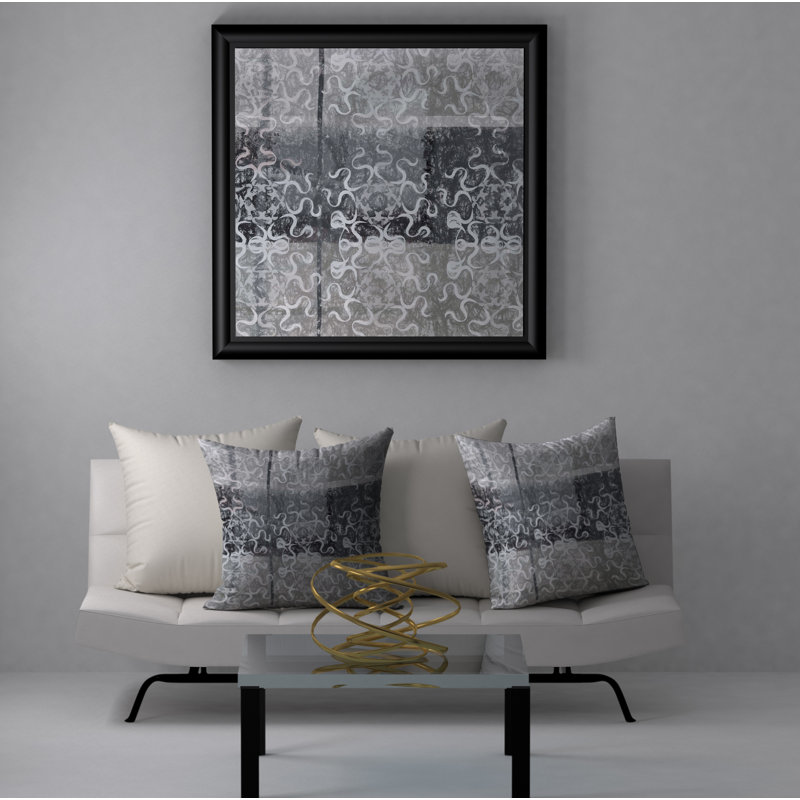 Abstract Reversible Throw Pillow, 20" x 20"