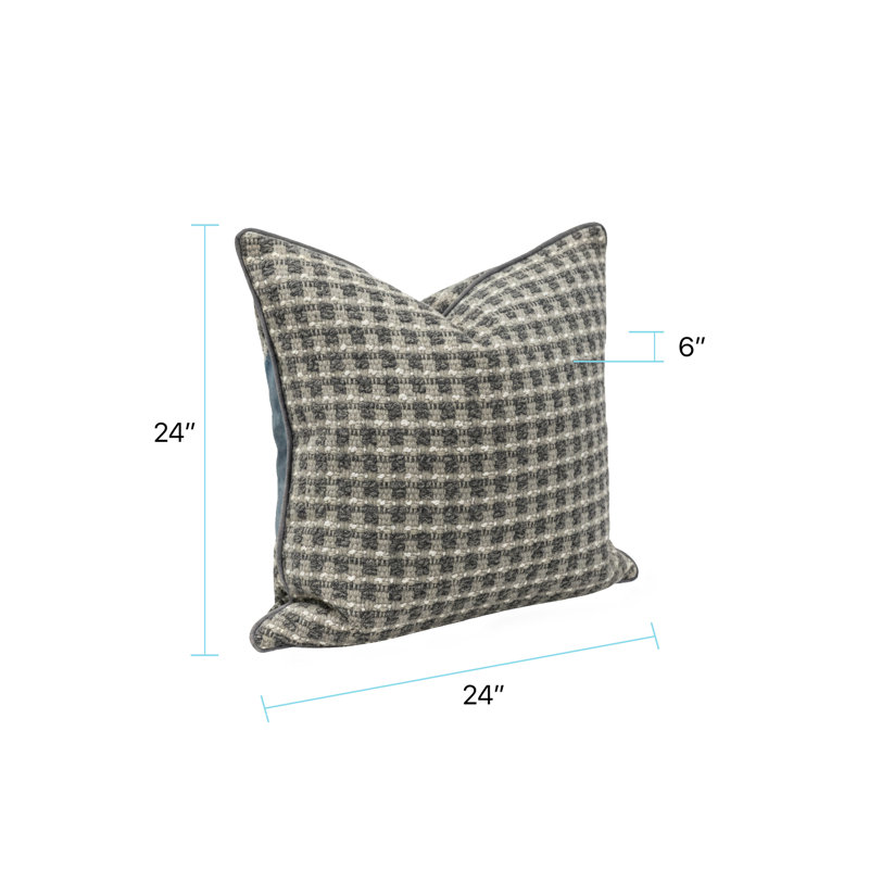 Oreiller Furley gris 24 x 24, Gris, 24"H x 24"W