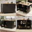 Fluted Kitchen Island with Drop Leaf-728677490