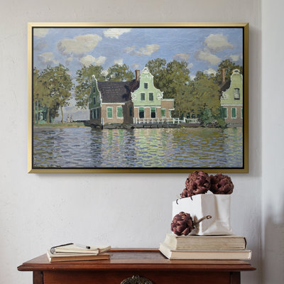 Maisons sur la rivière Zaan à Zaandam, 1871 - Claude Monet, toile tendue avec châssis