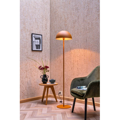 Lampe sur pied moderne avec corps en métal, finition orange, 15,7 po de diamètre x 63,0 po de hauteur | Douille E27 (40 W maximum), comprend les instructions d'installation | Éclairage élégant pour le salon, la chambre à coucher et les espaces de bureau