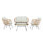 Durazo 4 Seater Dining Set with Cushions