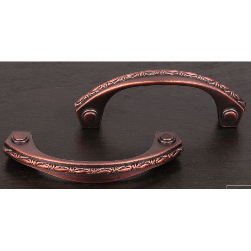 Poignée Deco-Leaf 3 Center to Center, Distressed Copper