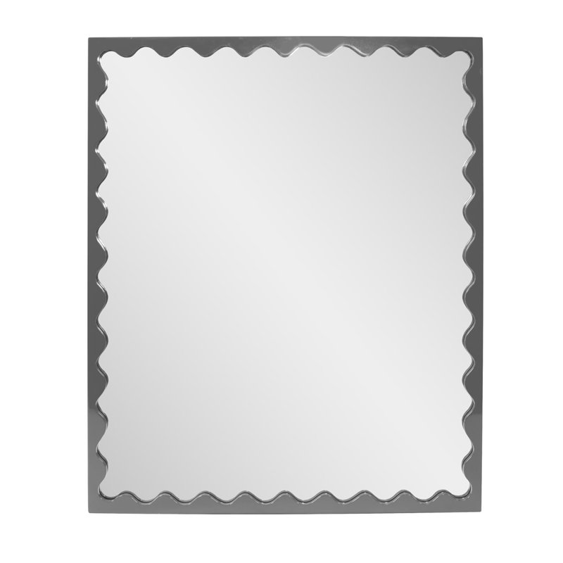 Ailee Rectangle Mirror, Charcoal Gray
