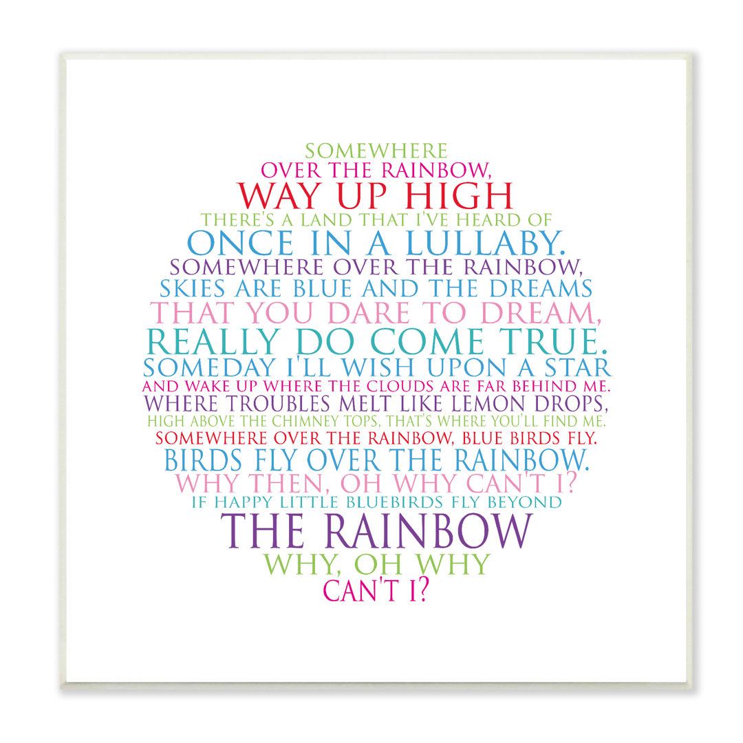 Gupton Somewhere Over The Rainbow Circle Canvas Art Viv + Rae™ 