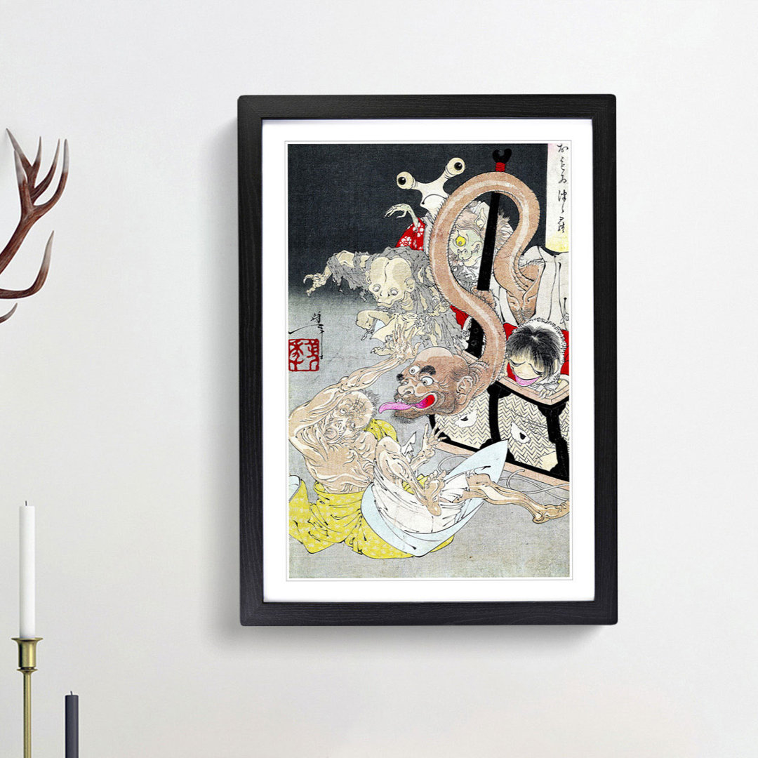 Pandoras Box by Tsukioka Yoshitoshi - Framed Print