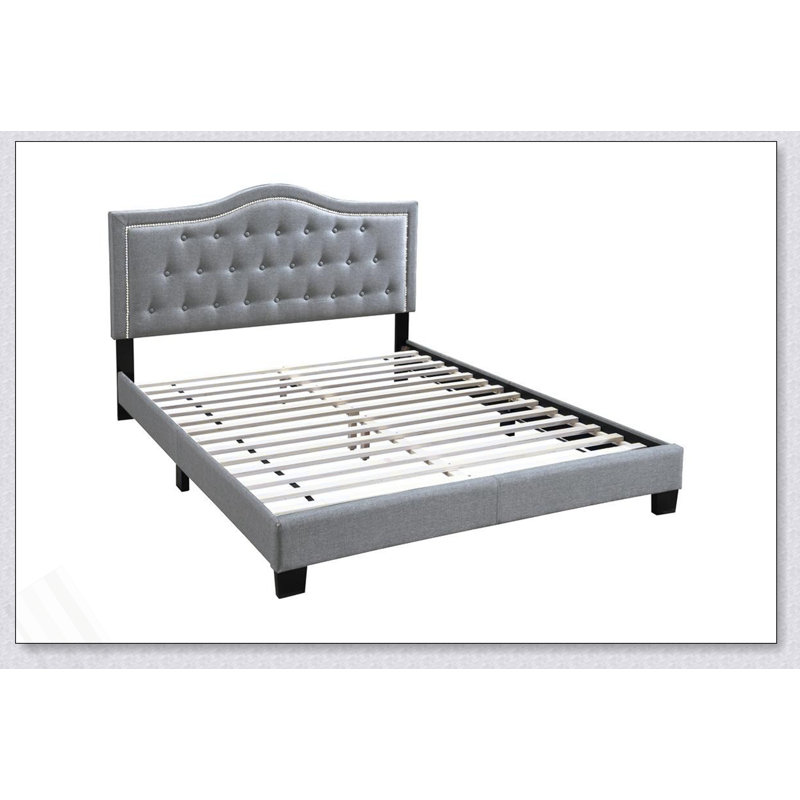 Mobilier de chambre à coucher 1pc, Gris, Grand lit