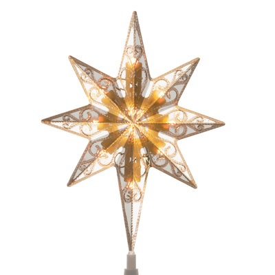 11 in. Plastic Astrology & Stars Shatterproof Tree Topper