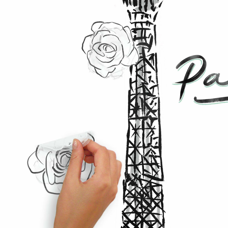 Adhésif décoratif géant croquis de la Tour Eiffel
