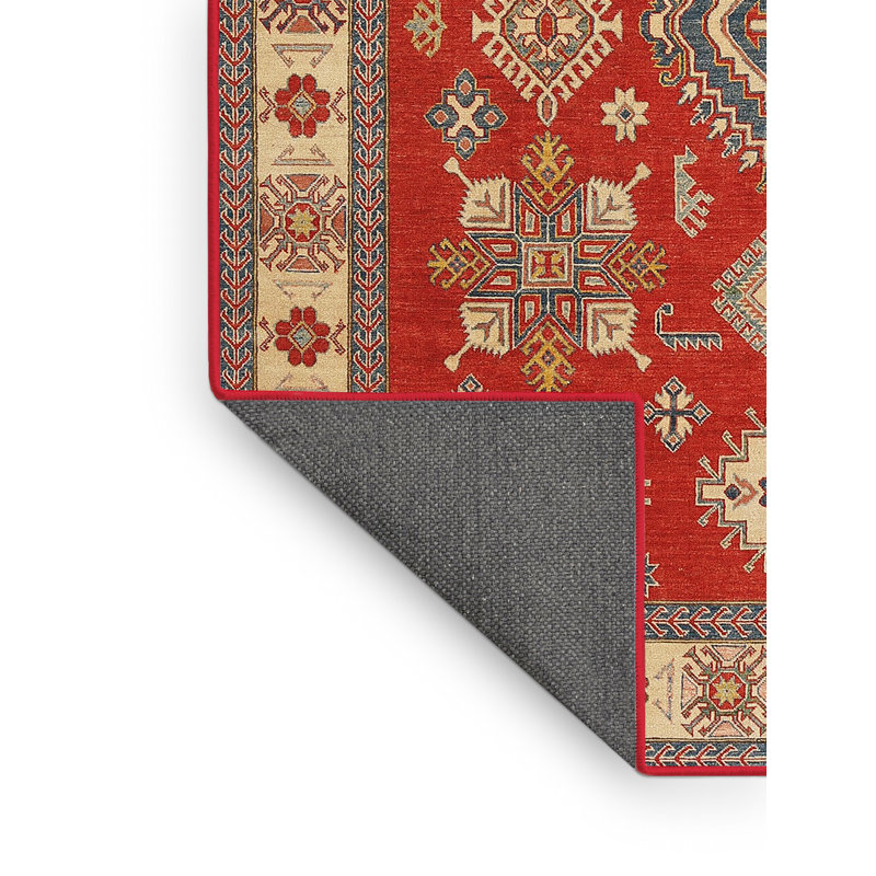 Tapis oriental rouge / beige / bleu, Rectangle 5 pi x 7 pi