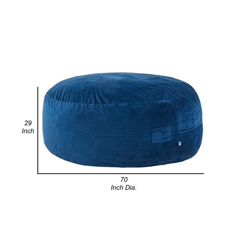 Fauteuil à billes Olio Classic, Velours bleu