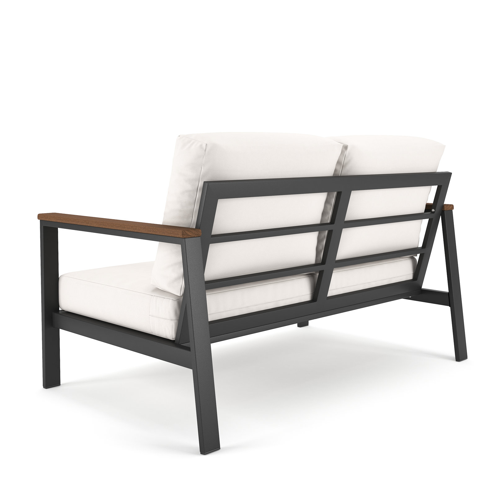 Townsend 55" Sunbrella® Patio Loveseat, Yes, Gray, Sunbrella Cavnas Heather Beige