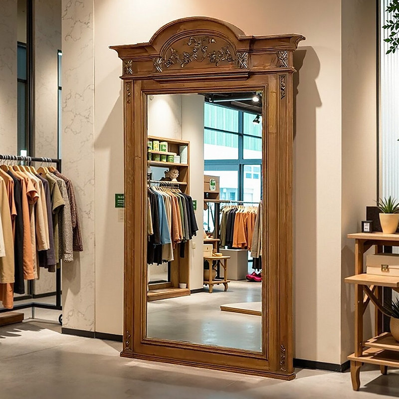 American-Style Vintage Unconventional High-Definition Full-Length Mirror, 62.99" x 39.37"