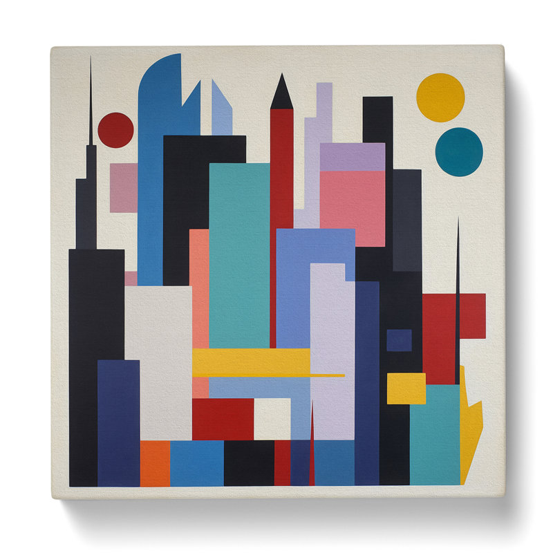 City Of Manchester Suprematism No.1 - No Frame Print, 50cm H x 50cm W x 3cm D
