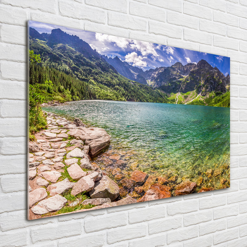 Sea Eye Of The Tatra Mountains - No Frame Print on Glass