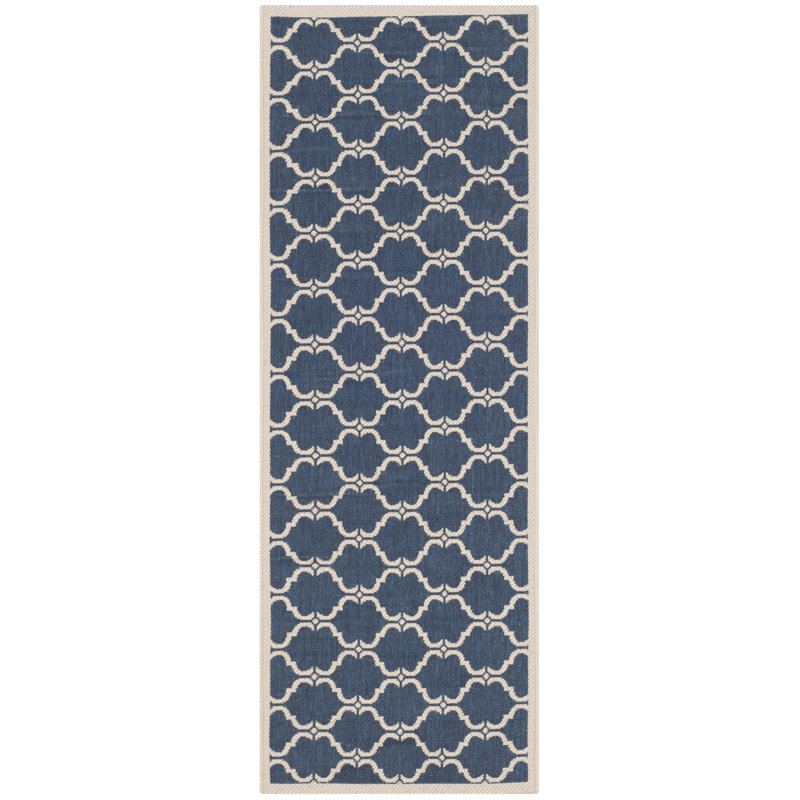 Tapis d'intérieur / extérieur à motif géométrique Herefordshire Performance, Tapis de couloir 2 pi 3 po x 12 pi
