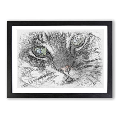 Portrait of a Cat Vol.2 - Picture Frame Drawing