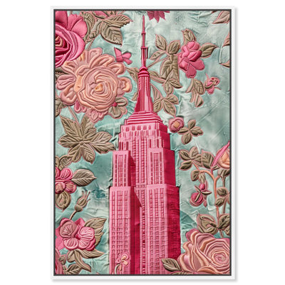 Velvet Empire State Building, reproduction d'art sur toile par Art Remedy