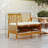 Double Patio Bench (Cream White,Teak)