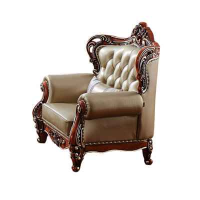 American Luxury European Leather Chair Leather Armchair