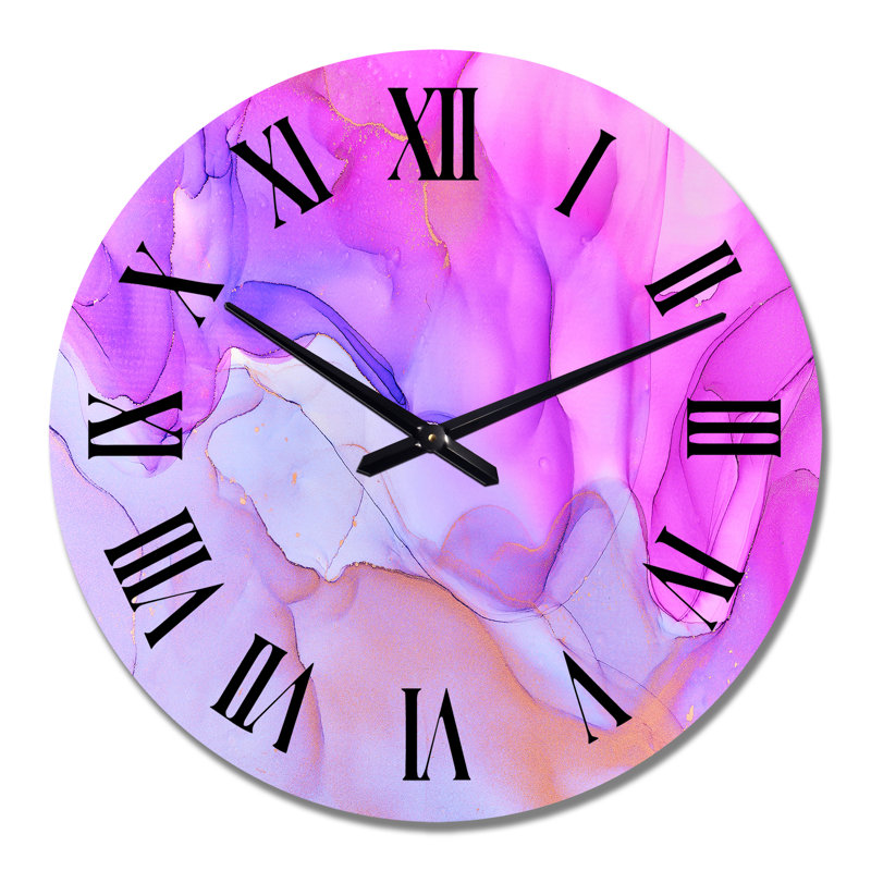 Horloge murale rose, Grand