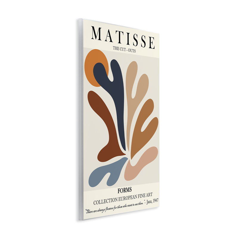 "Matisse", formes découpées abstraites, art mural sur bois par Ros Ruseva, H 15 po x l 10 po, Bois