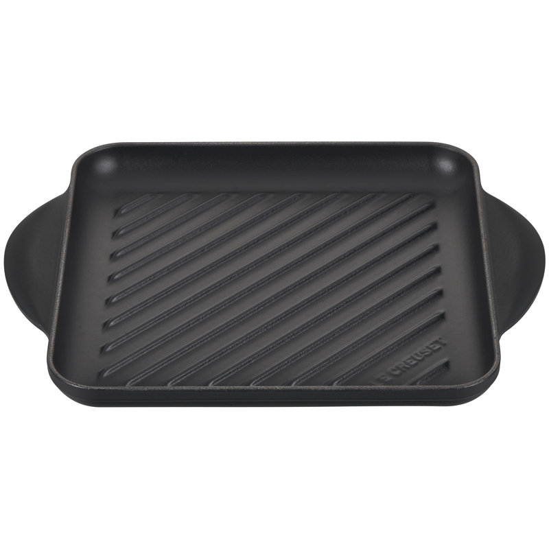 9.5" Cast Iron Square Grill, Licorice