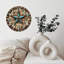 Horloge murale en bois 10 po, mouvement silencieux, à piles (piles AA non incluses), décor artistique, parfait pour les décorations