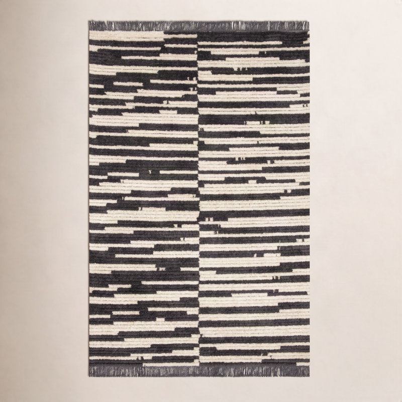 Tapis abstrait crème / gris anthracite Chris Loves Julia x Loloi Alice, Rectangle 7 pi 9 po x 10 pi