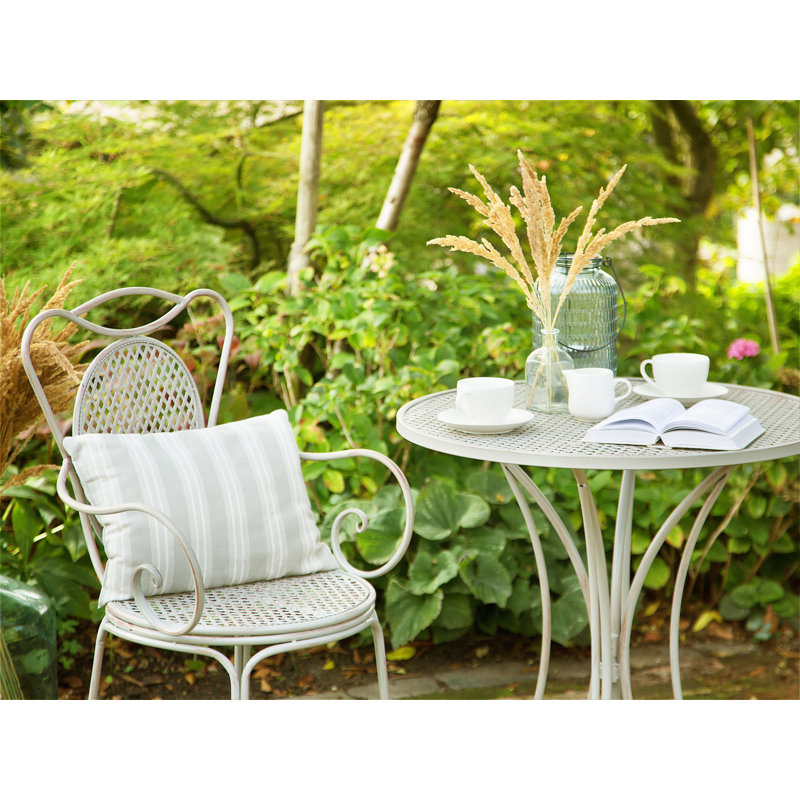 Set of 2 Metal Garden Chairs Grey Aadhi 