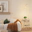 Bois blanc massif + lampes sur pied sans fer