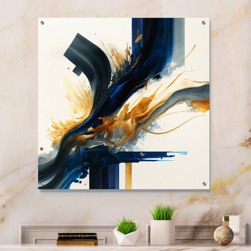 Stylish Spiral Abstract I - Abstract Spirals Acrylique, art mural, H 36 po x l 36 po
