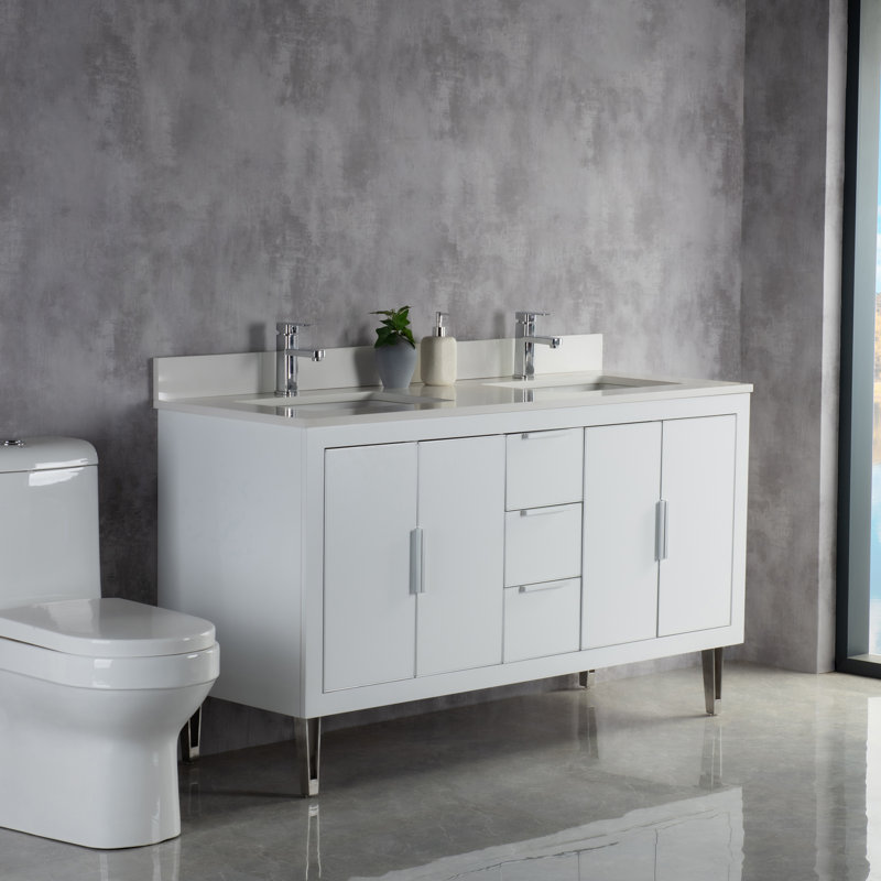 Ensemble de meuble-lavabo double 60 po Anaie