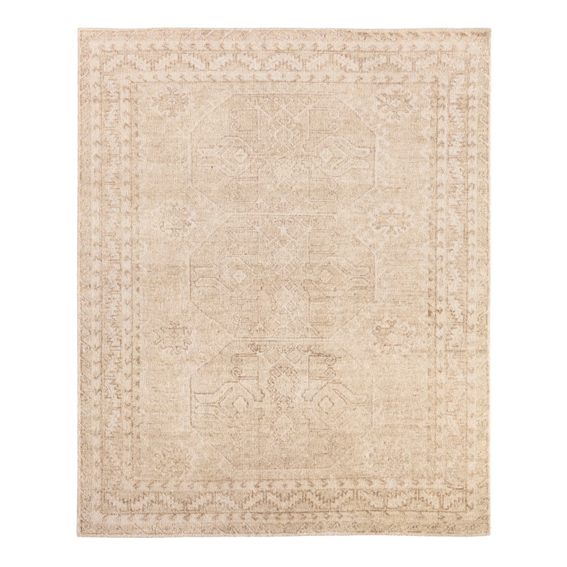 Jaipur Living Aires AZA01 Handknotted Oriental Tan Area Rug (6'x9'), Rectangle 8' x 10'