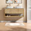 Meuble-lavabo moderne de 60 po avec lavabo en bois durable et motif en marbre, idéal pour les maisons spacieuses