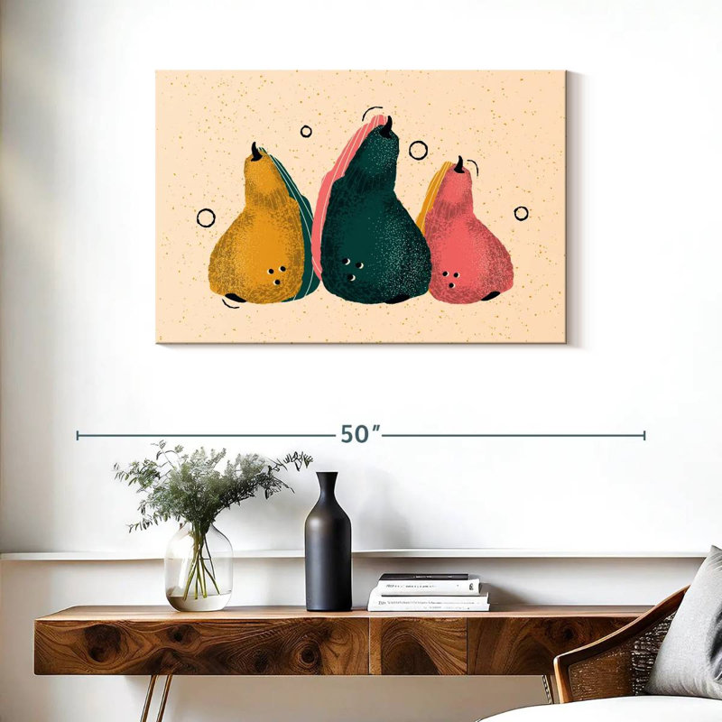 Abstract Pears, 24" H x 36" W