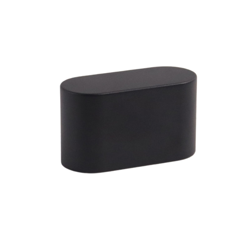 1.75" Oval Knob, Charcoal (Black)