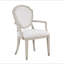 Ensemble de 2 fauteuils de salle à manger en bois de chêne contemporain avec revêtement en chêne clair