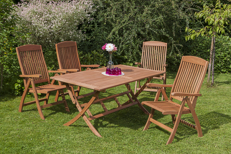 Adalmiina 4 - Person Patio Dining Set Rectangular Table