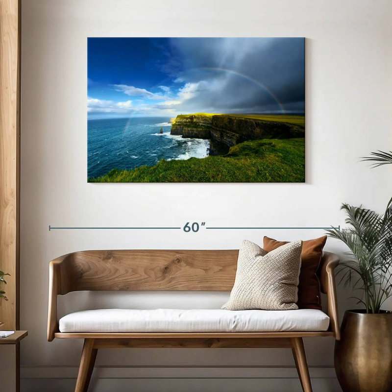 Sebbie Falaises de Moher après la pluie, H 30 po x l 45 po