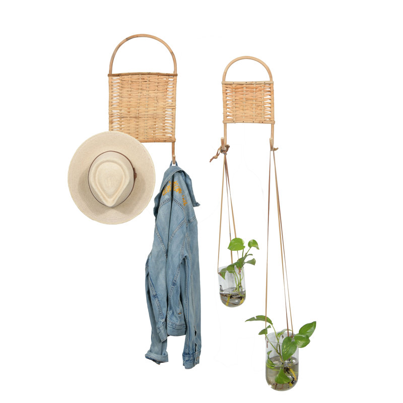 Woven Rattan Wall Hooks