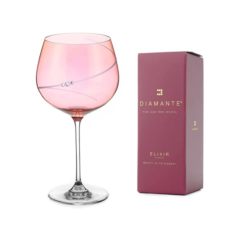 Silhouette Gin Glass Adorned with Swarovski Crystals - Single Glass