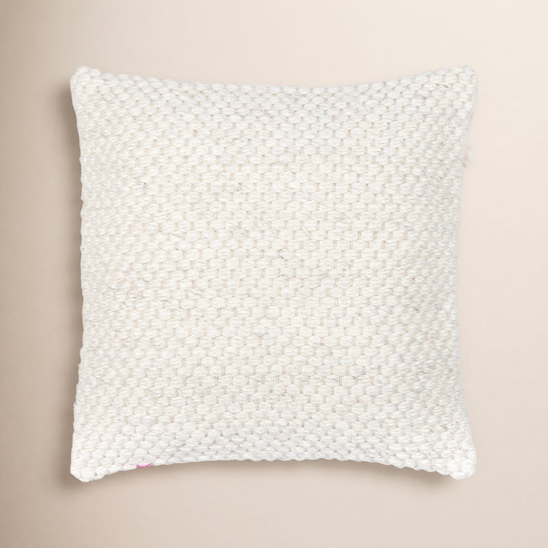Sabirah Cotton Blend Throw Pillow, 18" x 18", Down