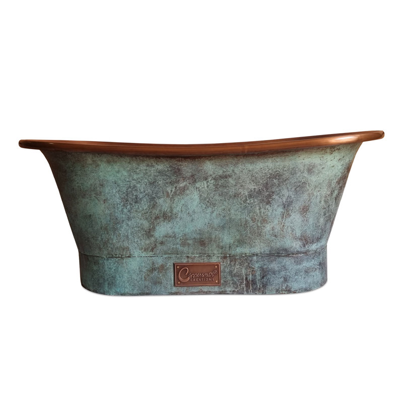 1778mm x 711mm Freestanding Soaking Copper Bathtub