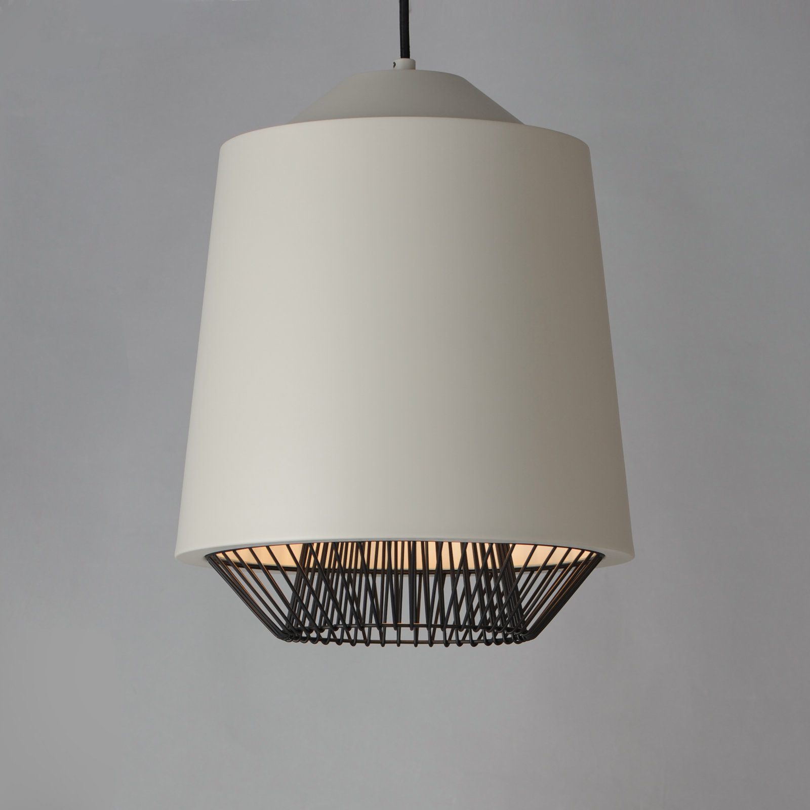 Cici Single Light Pendant, Gray/Black