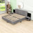 Modern Floating Platform Bed with LED Lighting and Built-in Nightstands-1331399182-1331399180