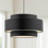 Lustre cylindrique 3 lumières à intensité variable avec hauteur de suspension réglable