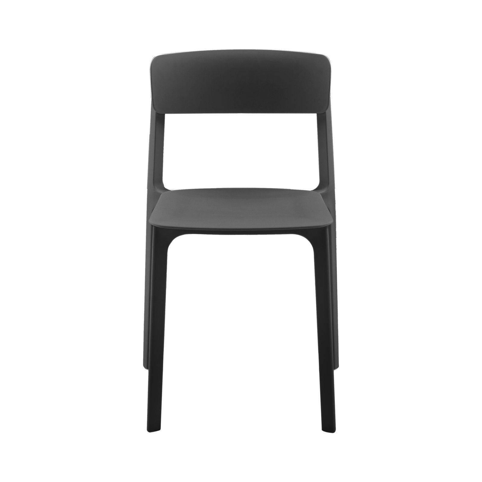 Vowa Stackable Patio Side Chair, Black