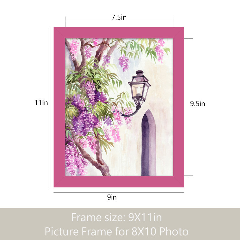 Cadre photo collage, ensemble de 3, Rose profond, L 8 po x H 10 po
