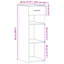 Anquette 93cm H x 30cm W Standard Bookcase-1998340301